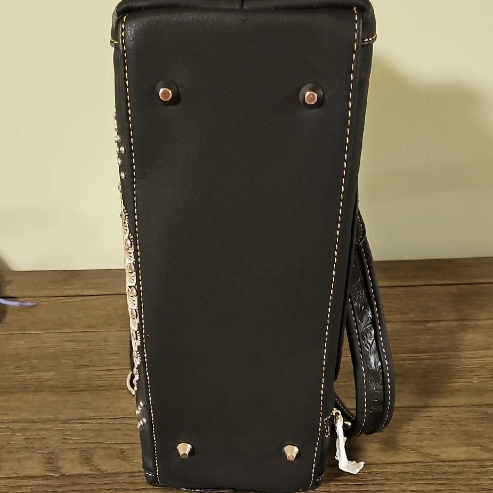 Montana West Black and Blue Embellished Shoulder Bag - Picture 8 of 9
